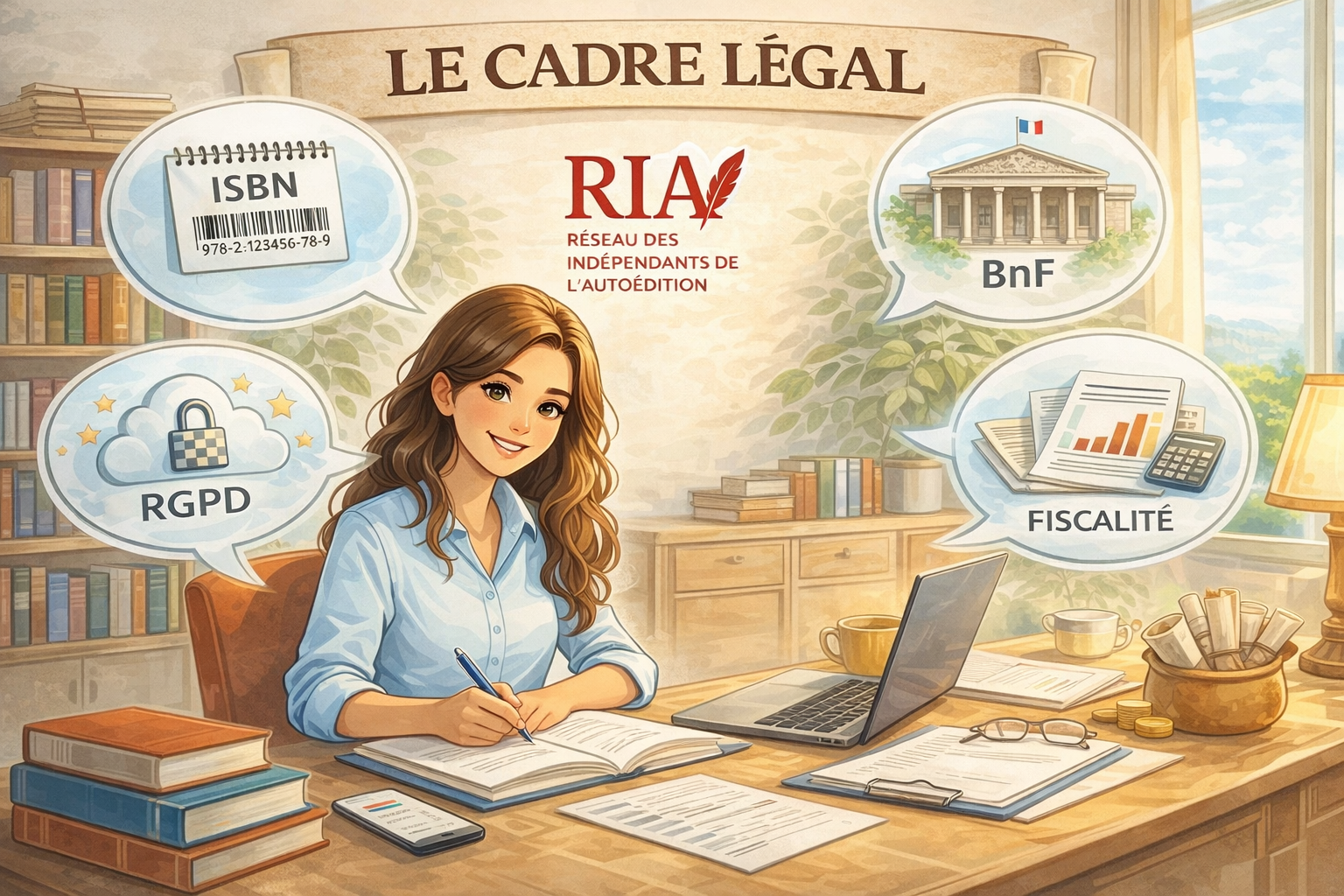 Autoédition légale en France : le guide complet pour publier sans risque (ISBN, BnF, RGPD, fiscalité)